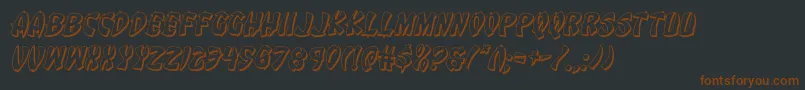 Eggroll3Dital Font – Brown Fonts on Black Background