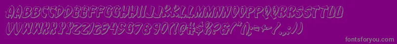 Eggroll3Dital Font – Gray Fonts on Purple Background