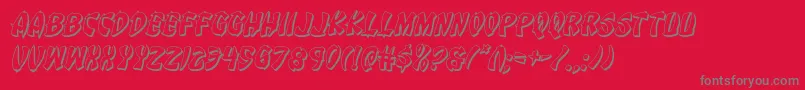 Eggroll3Dital Font – Gray Fonts on Red Background