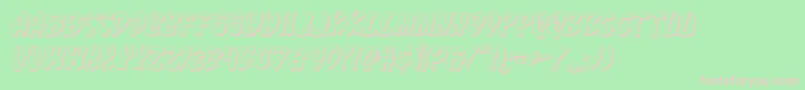 Eggroll3Dital Font – Pink Fonts on Green Background