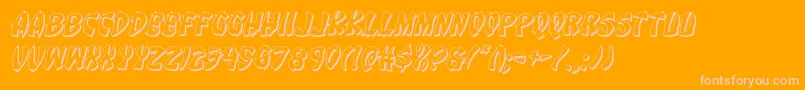 Eggroll3Dital Font – Pink Fonts on Orange Background