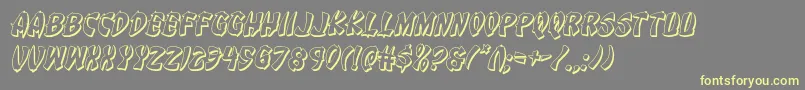 Eggroll3Dital Font – Yellow Fonts on Gray Background