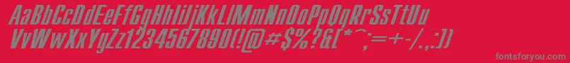 CompactWdItalic Font – Gray Fonts on Red Background