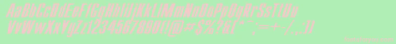 CompactWdItalic Font – Pink Fonts on Green Background