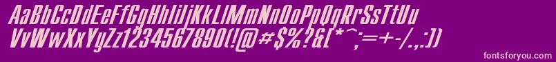 CompactWdItalic Font – Pink Fonts on Purple Background
