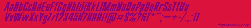 CompactWdItalic Font – Purple Fonts on Red Background
