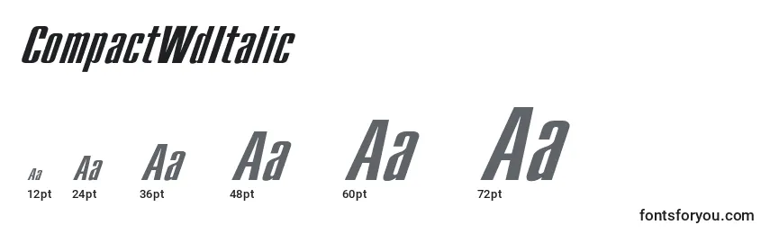 CompactWdItalic Font Sizes