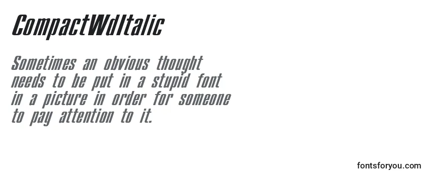 CompactWdItalic Font