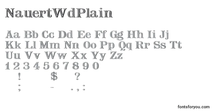 NauertWdPlain Font – alphabet, numbers, special characters