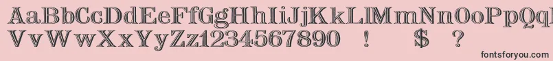 NauertWdPlain Font – Black Fonts on Pink Background