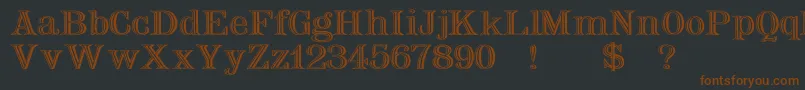 NauertWdPlain Font – Brown Fonts on Black Background