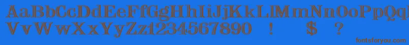 NauertWdPlain Font – Brown Fonts on Blue Background