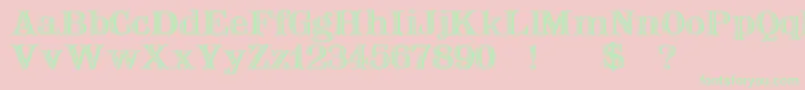 NauertWdPlain Font – Green Fonts on Pink Background