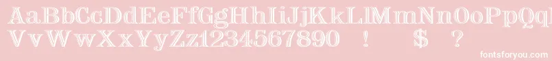 NauertWdPlain Font – White Fonts on Pink Background