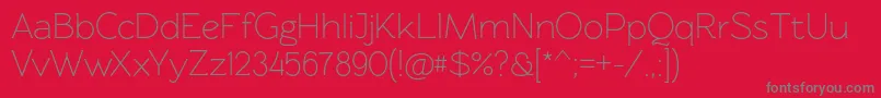 Rawengulkregular Font – Gray Fonts on Red Background