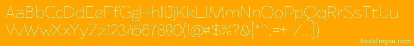 Rawengulkregular Font – Green Fonts on Orange Background
