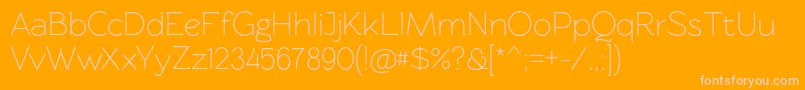 Rawengulkregular-Schriftart – Rosa Schriften auf orangefarbenem Hintergrund