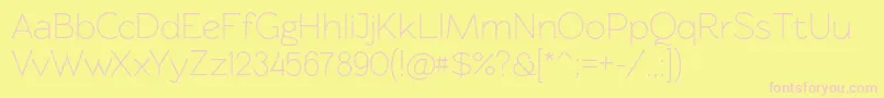 Rawengulkregular Font – Pink Fonts on Yellow Background