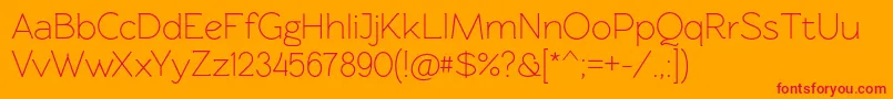 Rawengulkregular Font – Red Fonts on Orange Background