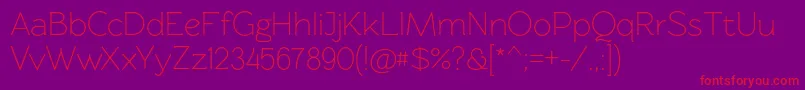 Rawengulkregular Font – Red Fonts on Purple Background