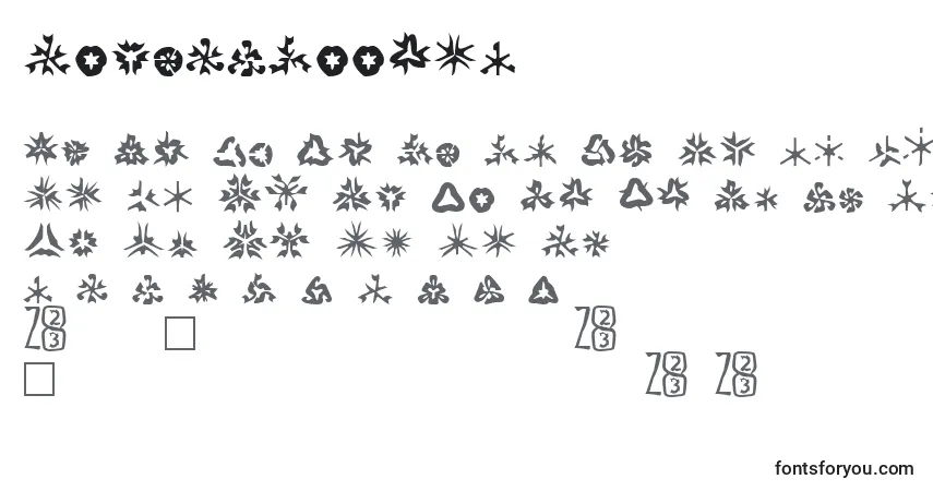 A fonte Zone23Foopy1 – alfabeto, números, caracteres especiais