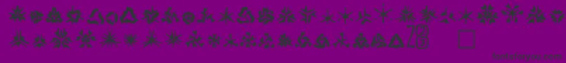 Zone23Foopy1 Font – Black Fonts on Purple Background