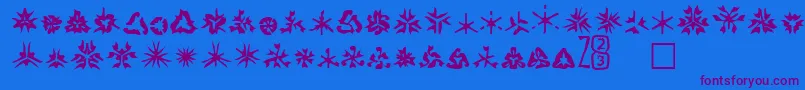 Weitere Informationen zur Zone23Foopy1-Schriftart Zone23Foopy1-Schriftart – Violette Schriften auf blauem Hintergrund