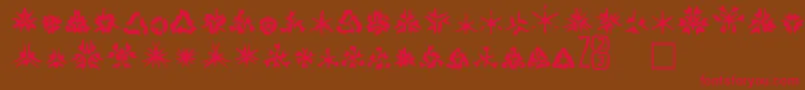 Zone23Foopy1 Font – Red Fonts on Brown Background