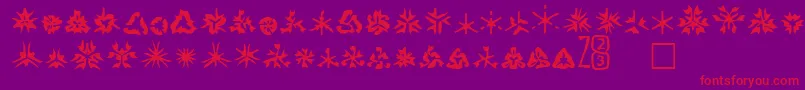 フォントZone23Foopy1 – 紫の背景に赤い文字