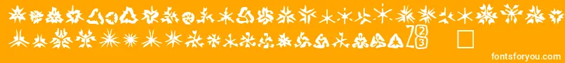 Weitere Informationen zur Zone23Foopy1-Schriftart Zone23Foopy1-Schriftart – Weiße Schriften auf orangefarbenem Hintergrund