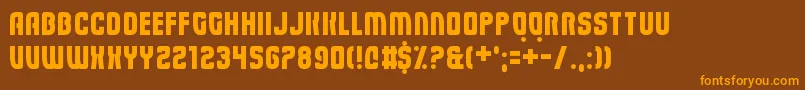 Eviscera Font – Orange Fonts on Brown Background