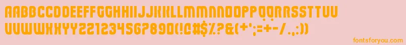 Eviscera Font – Orange Fonts on Pink Background