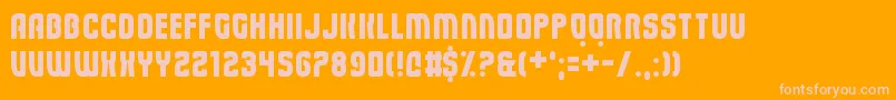 Eviscera Font – Pink Fonts on Orange Background