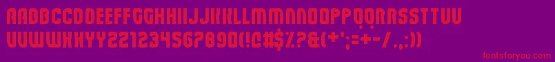 Eviscera Font – Red Fonts on Purple Background