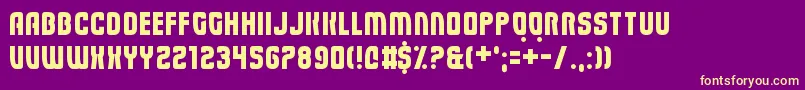 Eviscera Font – Yellow Fonts on Purple Background