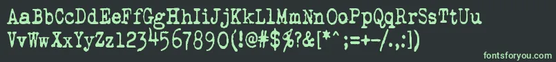 Шрифт Qwertype – зелёные шрифты на чёрном фоне