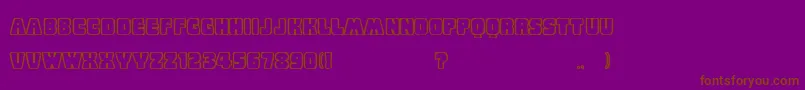 BabyEskimoKisses Font – Brown Fonts on Purple Background