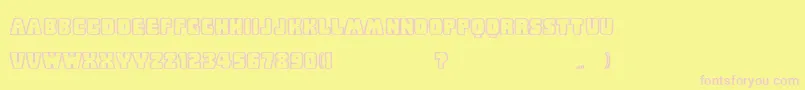 BabyEskimoKisses Font – Pink Fonts on Yellow Background