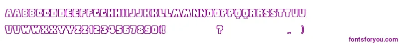 BabyEskimoKisses-fontti – violetit fontit valkoisella taustalla