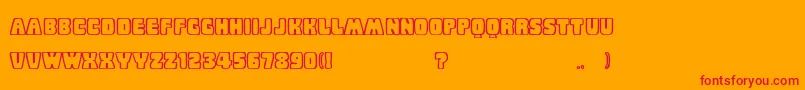 BabyEskimoKisses Font – Red Fonts on Orange Background