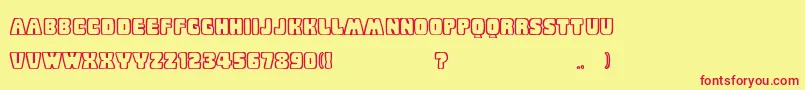 BabyEskimoKisses Font – Red Fonts on Yellow Background