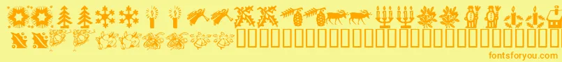 Más sobre la fuente KrChristmasTime2 fuente KrChristmasTime2 – Fuentes Naranjas Sobre Fondo Amarillo