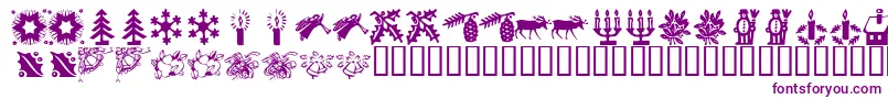 KrChristmasTime2 Font – Purple Fonts on White Background