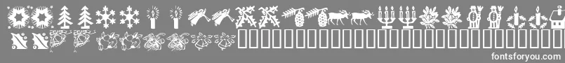 フォントKrChristmasTime2 – 灰色の背景に白い文字