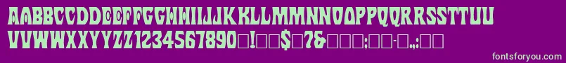 Margit Font – Green Fonts on Purple Background