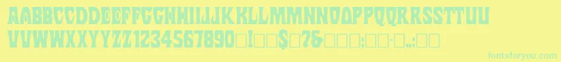 Margit Font – Green Fonts on Yellow Background
