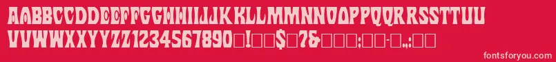 Margit Font – Pink Fonts on Red Background
