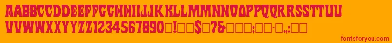 Margit Font – Red Fonts on Orange Background