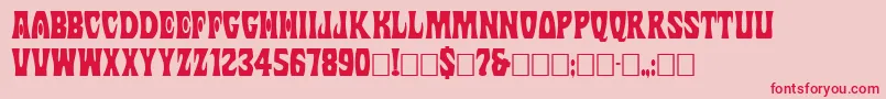 Margit Font – Red Fonts on Pink Background