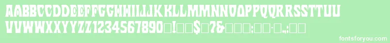Margit Font – White Fonts on Green Background